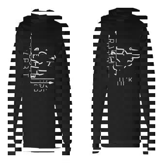 ウィトゲンシュタインのウサギのアヒル 前から後ろへの光のイリュージョン 長袖Tシャツ - Kawaiitshirt