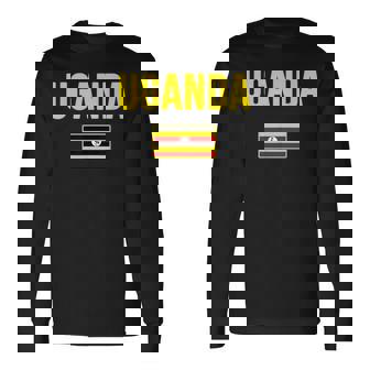 ウガンダ ウガンダの国旗 長袖Tシャツ - Kawaiitshirt