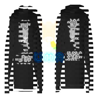 ウマ Uma 午年 ニンジン 蹄鉄【馬年】2026《干支 十二支》【どうぶつフレンズ】面白 かわいい キャラクター 長袖Tシャツ - Kawaiitshirt