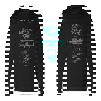 オタクレトロハンドヘルドビデオゲーム特許90年代ゲーマーオタク 長袖Tシャツ - Kawaiitshirt