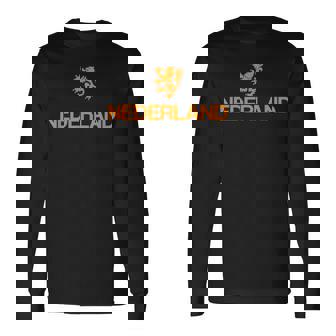 オランダエンブレムライオンオランダ 長袖Tシャツ - Kawaiitshirt