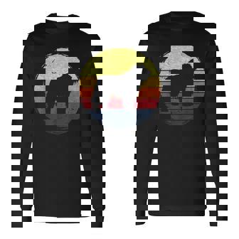 オールドイングリッシュシープドッグドッグレトロデザイン 長袖Tシャツ - Kawaiitshirt