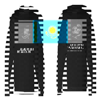 カザフスタン フラッグシャツ 長袖Tシャツ - Kawaiitshirt