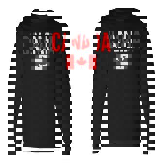 カナダ カナダの国旗 長袖tシャツ 長袖Tシャツ - Kawaiitshirt