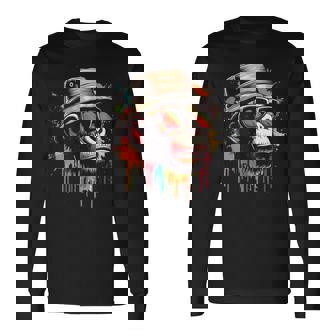 カラフル エイプ クール ヴィンテージ グラフィティ グラフィックアート 長袖Tシャツ - Kawaiitshirt