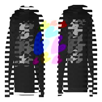 カラフルハート 長袖Tシャツ - Kawaiitshirt