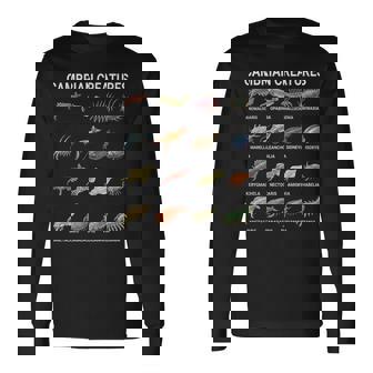 カンブリア紀の生き物チャート–先史時代の海洋生物アート 長袖Tシャツ - Kawaiitshirt