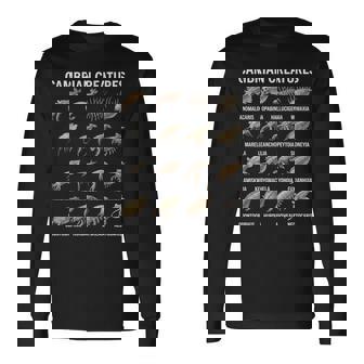 カンブリア紀の生き物チャート先史時代の生活古生物学 長袖Tシャツ - Kawaiitshirt