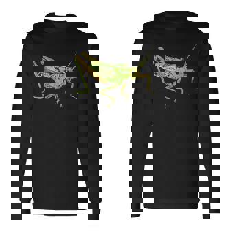 キリギリス アート デザイン イラスト イナゴ キリギリス 長袖Tシャツ - Kawaiitshirt