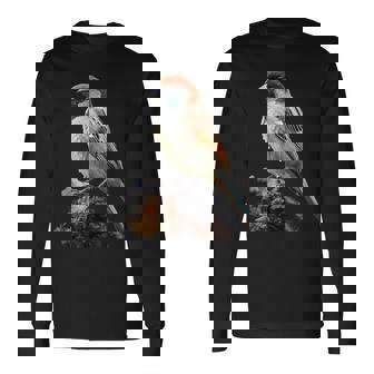 ギフト現実的なスズメ自然木鳥 長袖Tシャツ - Kawaiitshirt