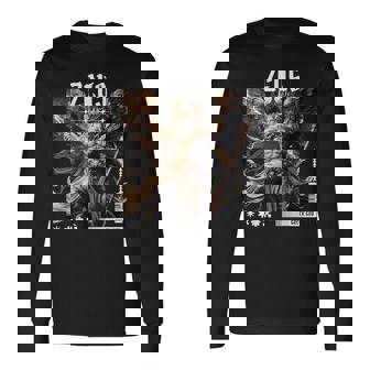 ギリシャ神ゼウス サンダーボルト 長袖Tシャツ - Kawaiitshirt