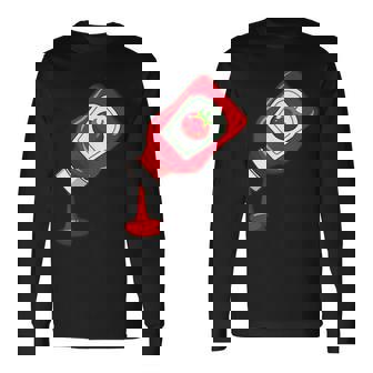 ケチャップをのせて面白いケチャップラバー 長袖Tシャツ - Kawaiitshirt