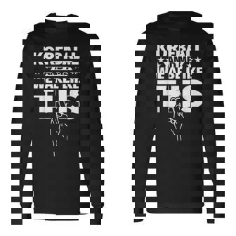 コーフボールと私、こんな感じです 長袖Tシャツ - Kawaiitshirt