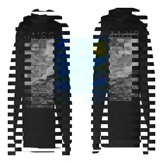 ゴッホ 星月夜 芸術家のためのアート 長袖tシャツ 長袖Tシャツ - Kawaiitshirt