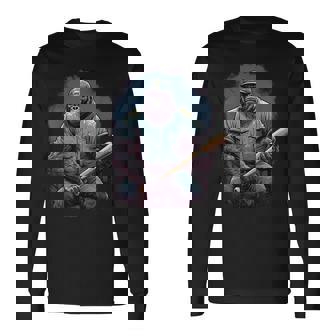 ゴリラ遊び 野球 おもしろい ゴリラ 野球選手 長袖Tシャツ - Kawaiitshirt