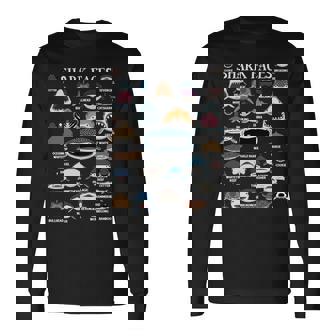 サメの種類 面白いサメの顔 サメの恋人 キッズ 先生 長袖tシャツ 長袖Tシャツ - Kawaiitshirt