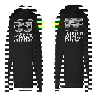 サングラス フラッグ ジャマイカ ジャマイカ 生まれ 長袖Tシャツ - Kawaiitshirt