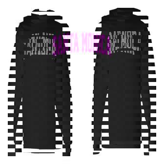 サンタモニカ カリフォルニア Ca ヴィンテージ アスレチック スポーツ ピンク デジ 長袖Tシャツ - Kawaiitshirt