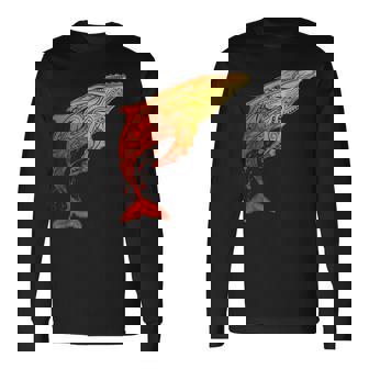 ザトウクジラ ネイティブ ハワイアン ハワイアン トライバル 長袖Tシャツ - Kawaiitshirt