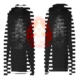 シヴァ神 破壊者 火の瞑想 ヒンドゥー教の神 ヒンドゥー教 長袖Tシャツ - Kawaiitshirt