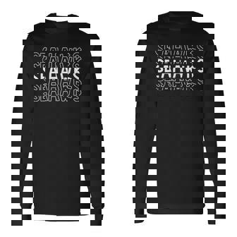 シーホークス 学校 スポーツチーム マスコット タウンゴーカレッジ アスリート 長袖Tシャツ - Kawaiitshirt