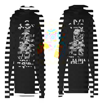 タコスとテキーラ キャンディスカル シンコ・デ・マヨ ロス・ムルトス 長袖Tシャツ - Kawaiitshirt