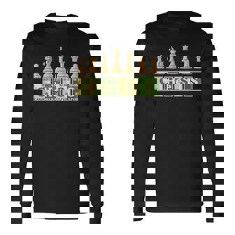 チェス駒 チェスの恋人 チェックメイト ヴィンテージ 長袖Tシャツ - Kawaiitshirt