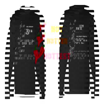 チリペッパー ホットホットホットチリペッパー 長袖Tシャツ - Kawaiitshirt