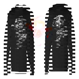 テディ愛好家やキッズダンサーのための面白いクマ 長袖Tシャツ - Kawaiitshirt