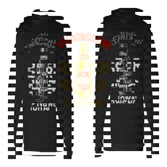 テドンガン ビール 平壌 北朝鮮 ソビエト アンティーク調 長袖Tシャツ - Kawaiitshirt