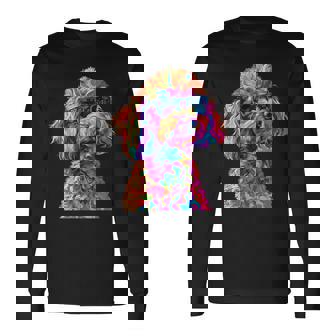 トイプードル愛好家デザイン ポップアート 面白いトイプードル 犬 長袖tシャツ 長袖Tシャツ - Kawaiitshirt