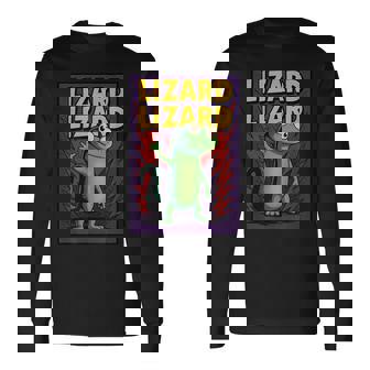 トカゲトカゲミームコミックポスター 長袖Tシャツ - Kawaiitshirt