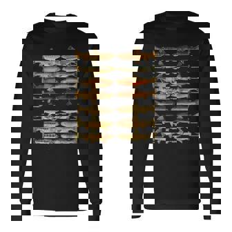 トラウト魚種種釣りギフト 長袖Tシャツ - Kawaiitshirt