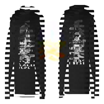 ドバイ Uae お土産絵画 ドバイの街 シャツ 長袖tシャツ 長袖Tシャツ - Kawaiitshirt