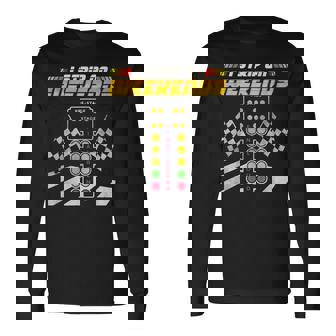 ドラッグレースレーサー 週末はストリップ三昧 長袖Tシャツ - Kawaiitshirt