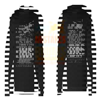 ドラムを弾いても間違えないかっこいいドラムセットラバー 長袖Tシャツ - Kawaiitshirt