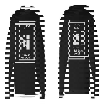 ニッケル-ニッケル-元素周期表-サイエンスギフト 長袖Tシャツ - Kawaiitshirt