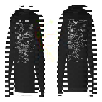 ニューヨーク市メトロマップアート I Heart Ny お土産ギフト 長袖tシャツ 長袖Tシャツ - Kawaiitshirt