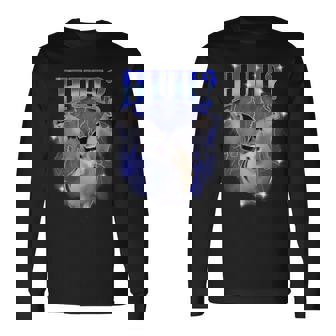 ハグ・バリー・キャット・ミーム面白い奇妙な海賊版特有のダンク・ミーム 長袖Tシャツ - Kawaiitshirt