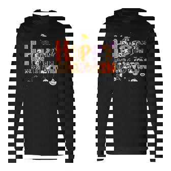 ハッピーハロウィンコスチューム かわいいパンプキン魔女 怖い秋 キッズ 長袖Tシャツ - Kawaiitshirt