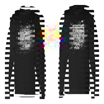 バスケットボール バスケ 面白tシャツ カラフル ゴール おもしろ 服 バスケ部 グッズ ネタ メンズ 長袖Tシャツ - Kawaiitshirt