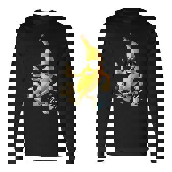 バナナサッカー 長袖Tシャツ - Kawaiitshirt