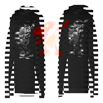 バレンタインデー チョコレート ハート ダビングデザイン 長袖Tシャツ - Kawaiitshirt