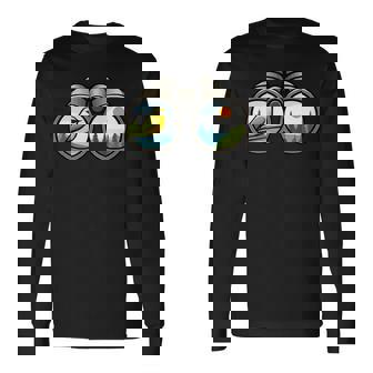 バードウォッチング双眼鏡デザイン 長袖Tシャツ - Kawaiitshirt