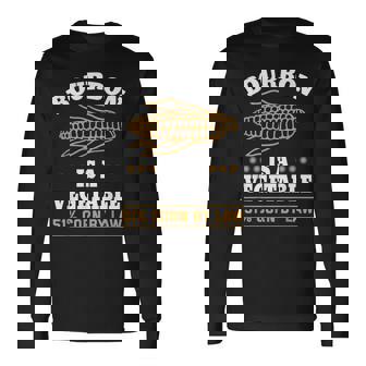 バーボンは野菜 コーンウイスキー バーボン 飲み方 長袖Tシャツ - Kawaiitshirt