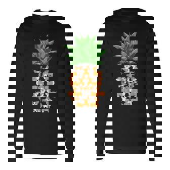 パイナップル コーギー パイナップル シェイプ コーギー愛好家 コーギースオーナーズ 長袖Tシャツ - Kawaiitshirt
