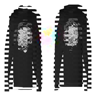 パステルレインボーローズがあらゆる色合いにハートを咲かせます 長袖Tシャツ - Kawaiitshirt