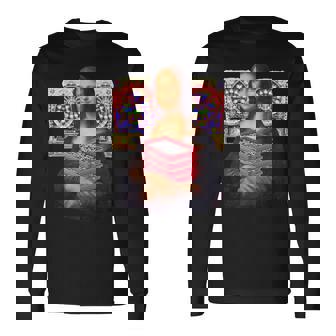 パチンカス 面白いtシャツ モナリザ パチンコ ギャンブル メンズ おもしろ 服 おもしろグッズ ネタ ウケ狙い 長袖tシャツ 長袖Tシャツ - Kawaiitshirt