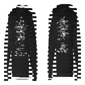 ヒンズー教製品 ヒンズー教のギア ディワーリ祭 神 シヴァ神 長袖Tシャツ - Kawaiitshirt