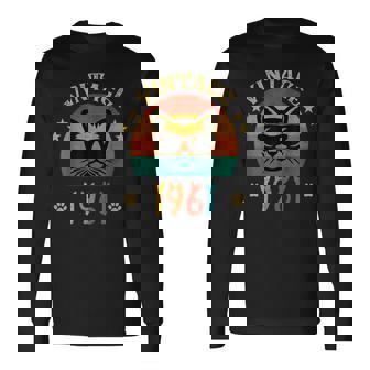 ビンテージファニーキャットシャツ 誕生日プレゼント 1961 メンズ レディース 65歳 長袖Tシャツ - Kawaiitshirt